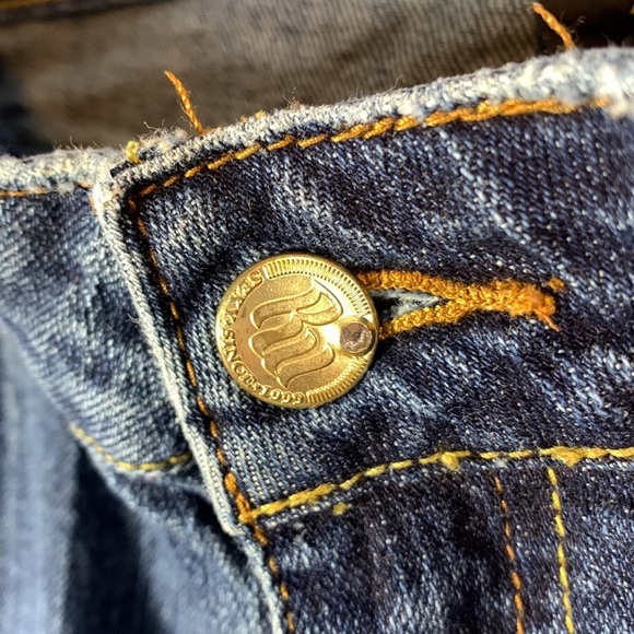 Rocawear size 11 lowrise flare Y2k gold embroidered pockets vintage 00’s sexy - Picture 12 of 12